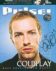 Chris Martin Coldplay autograph
