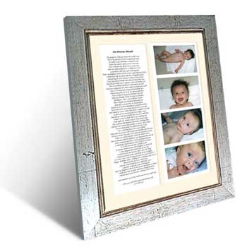 Unbranded Christening Framed Personalised Poem with up to 5 Photographs