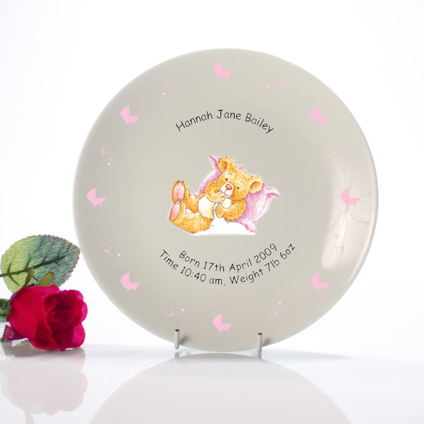 Unbranded Christening Plate Pink