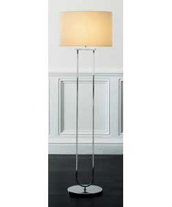Unbranded Chrome and Ivory Cross Over Floor Lamp