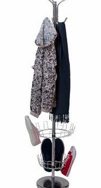 Unbranded Chrome Hat. Coat. Shoe and Umbrella Stand - Silver