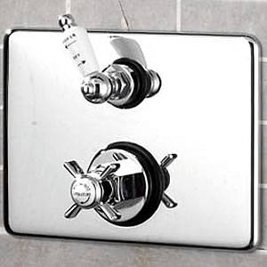 Unbranded Chrome Traditional Twin Thermostatic Shower Valve