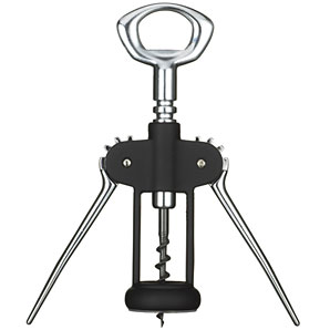Chrome Wing Rubber Touch Corkscrew