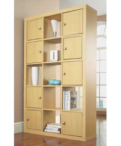 Chunky Beech Room Divider with Doors