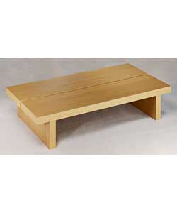 Unbranded Chunky Oak Finish Plank Effect Coffee Table