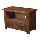 Chunky Plank pine 1 drawer TV and Video unit