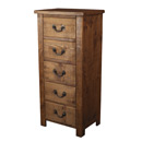 Chunky Plank pine 5 drawer wellington chest