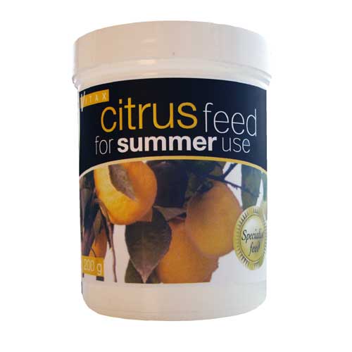 This feed helps growth and discourages premature ripening  fruit drop and leaf discolouration.  Appl