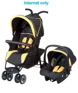 Unbranded City Bug Travel System Yellow/Grey