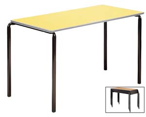 Unbranded Classroom crush bent nesting tables rectangular