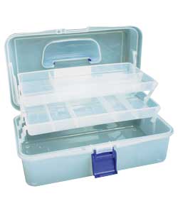 Unbranded Clear Caddy with Blue Handle and Catch