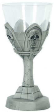 A gothic goblet with a clear plastic top