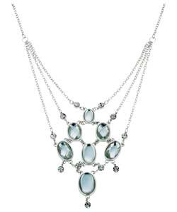 Clear Oval Faceted Necklet