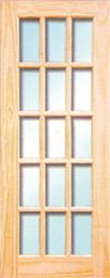 Unbranded CLEAR PINE SA77 UNGLAZED DOOR 78X24