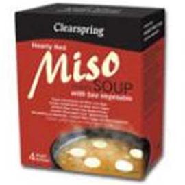 Unbranded Clearspring Hearty Red Miso Soup   Sea Veg - 4x10g