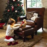 Unbranded Clifton Leather Chair and Footstool