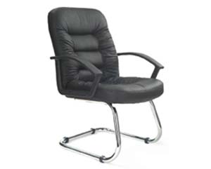 Unbranded Cludeo leather faced cantilever chair