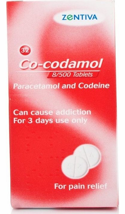 Co-codamol is a type of painkiller referred to as an analgesic. It helps to relieve mild to moderate pain, and reduce body temperature. Co-codamol 8/500mg Tablets contains the same active ingredient (500mg of paracetomol and 8mg of codeine phosphate)