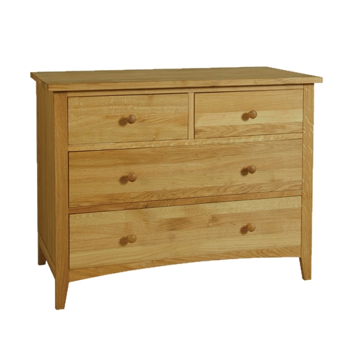 Unbranded Coach House Harvard Oak 2 over 2 Chest of Drawers