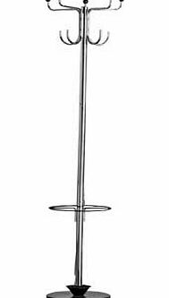 Unbranded Coat. Hat and Umbrella Stand - Black and Chrome