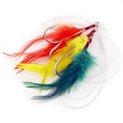 Unbranded Cod Feathers - 3 Hook Coloured