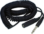 Unbranded Coiled Stereo Jack Plug to Socket Lead ( 1/4in