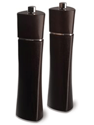 Cole and Mason Spiral Pepper Mill Ebony 225mm  Made from selected beech sourced from sustainable for
