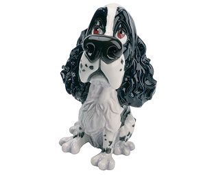Unbranded Collectable Ceramic Dogs - Springer Spaniel Black
