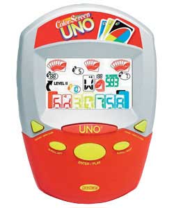 The first colour screen handheld game that captures the classic play of UNO. Test your UNO; skills l
