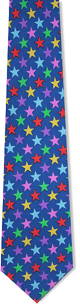 Unbranded Colourful Stars Silk Tie
