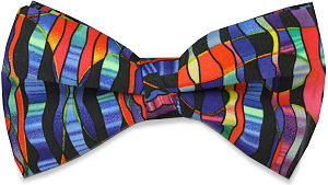 Unbranded Colourful Stripes Bow Tie