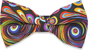 Unbranded Colourful Swirls Bow Tie