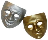 Comedy Silver Plastic Mask