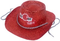 Comic Relief Cowboy Glitter Hat Red
