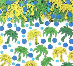 Party Supplies - Confetti - Palm trees - embossed - 14g