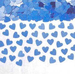 Confetti - Sparkle hearts - Blue metallic - 14g