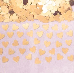 Confetti - Sparkle hearts - Gold metallic - 14g