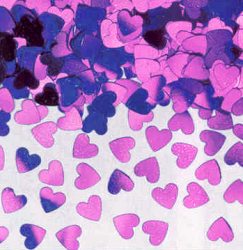 Confetti - Sparkle hearts - Purple metallic - 14g