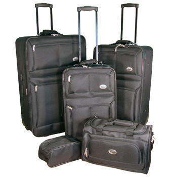Unbranded Confidence 5 Pc Luggage Set inc 3 Cases w/ wheels