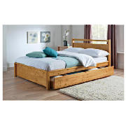Unbranded Conner Pine Double Storage Bed, Natural