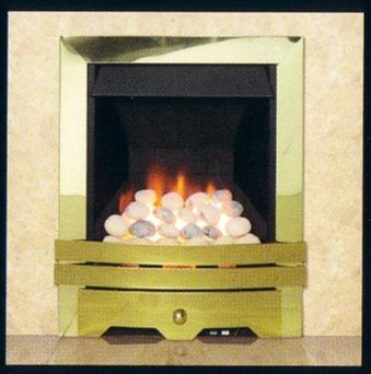 Fires & Fireplaces - Contemporary Brass Trim