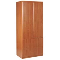 Dimensions: H2135 x W900 x D610 mm, Cherry Wood Effect, Finished Inside with an Apple Wood Effect,