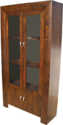 CONVEX GLAZED DISPLAY CABINET
