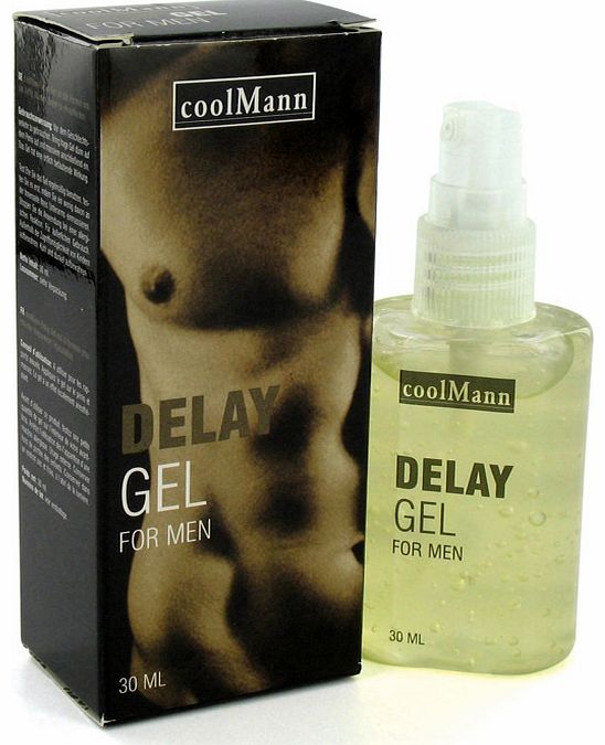CoolMann Delay Gel. Formulated with natural extracts to prolong your performance. Pump-style bottle for easy and quick application. Gently desensitises for greater longevity. Increase your confidence with a more fulfilling love life.