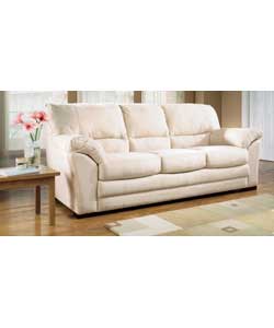 Suitable for general use. 100% polyester - microfibre. Fibre filled back and arm cushions. Size