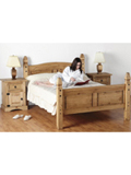 Attractive as well as practical the Corona DoubleBed is made from solid pine with a distressed