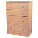 Corrib Beech 4 drawer deep chest furniture