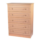 Corrib Beech 5 drawer chest furniture