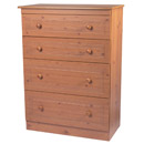 Corrib Pine 4 drawer deep chest of drawers