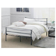 Unbranded Coruna Double Bed Frame, Silver/Grey Effect Finish